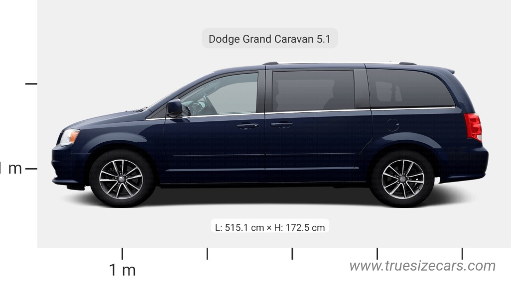 Dodge Grand Caravan 5.1 2011 Size and Dimensions