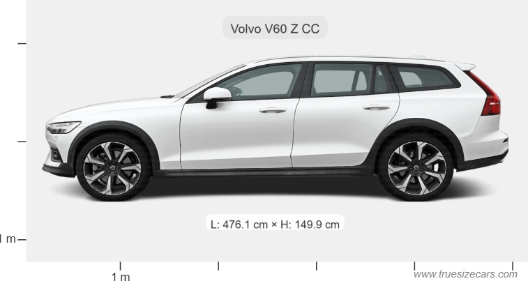 Volvo V60 Z Cc 2018 Size and Dimensions
